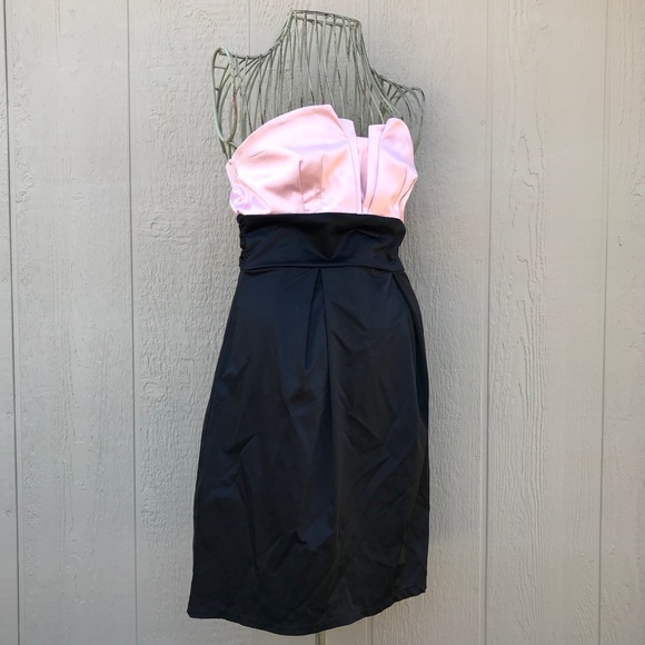 [Trixxi] Strapless Black & Pink Dress Juniors 5 - Picture 2 of 8